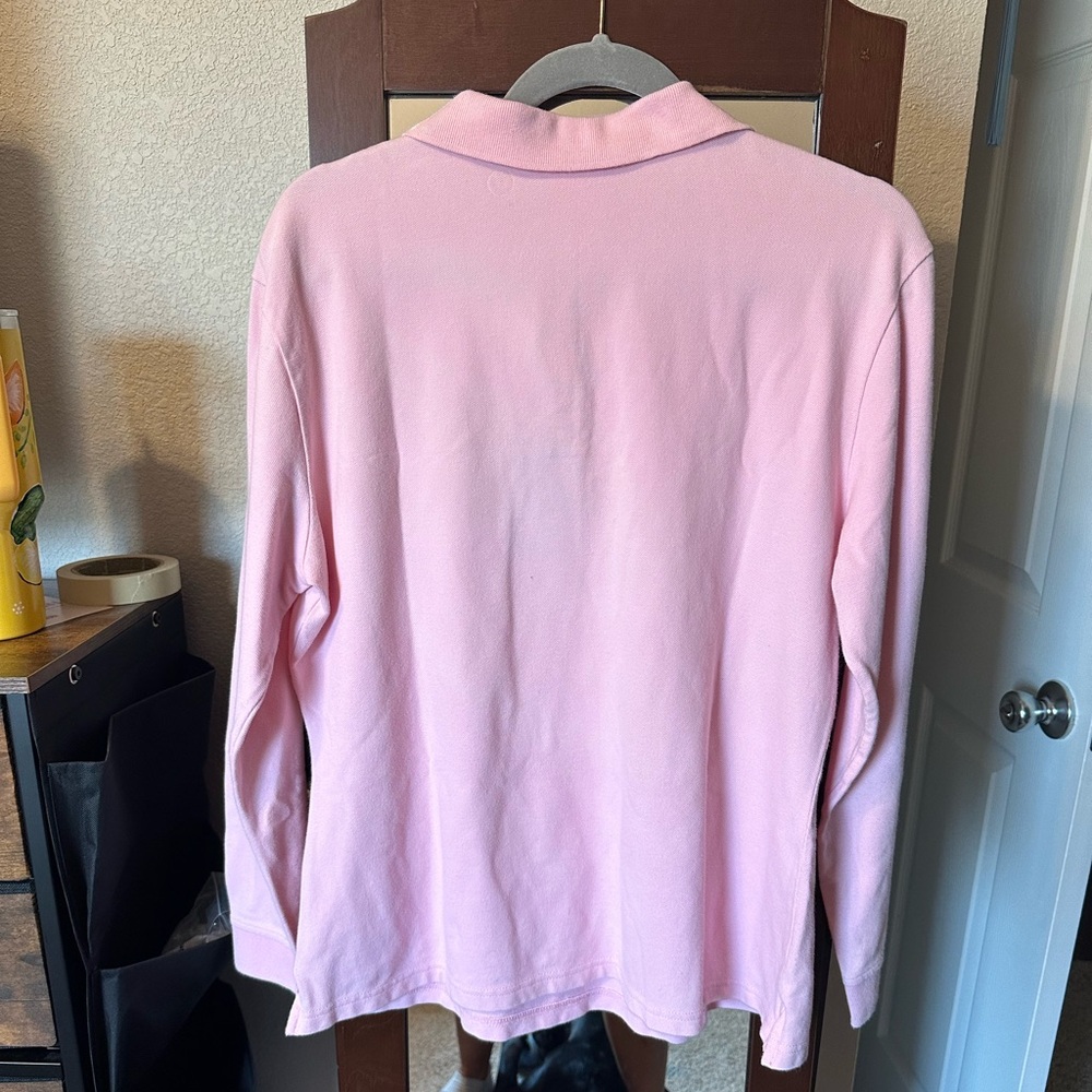NWOT vintage Disney Mickey long sleeve pink polo shirt - Picture 4 of 4
